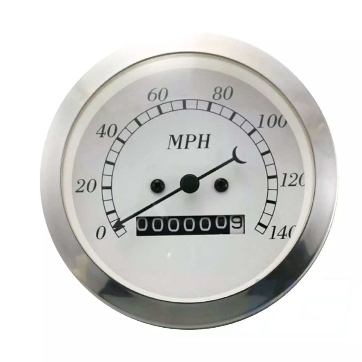 White Face Black Neddle - Mechanical Speedometers